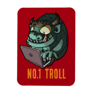 Magnet Flexible Quirky Internet Troll Number 1 Laptop Cartoon
