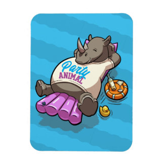 Magnet Flexible Quirky Rhino Party Animal Pool Inflatable Cartoon