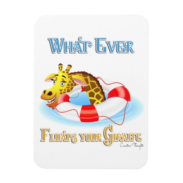 Magnet Flexible Quoi que Flotte votre Giraffe 2 (Vertical)