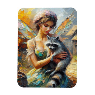 Magnet Flexible Raccoon et une fée