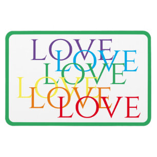 Magnet Flexible RAINBOW LOVE 4x6 Aimant flexible / vert