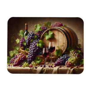 Magnet Flexible Raisins et vin vie morte