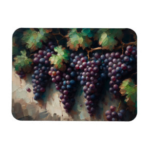 Magnet Flexible Raisins violets sur la peinture à l'huile de vigne