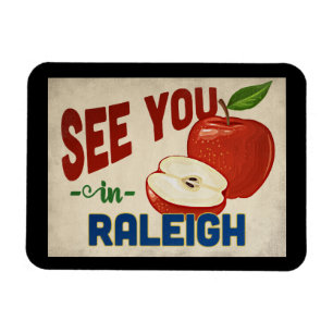Magnet Flexible Raleigh North Carolina Apple - Vintage voyage