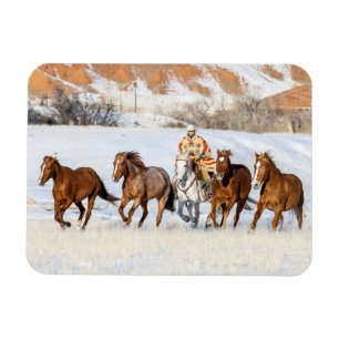Magnet Flexible  Ranch Hideout Horse, Wrangler et Chevaux