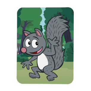 Magnet Flexible Ranger Rick   Écureuil gris