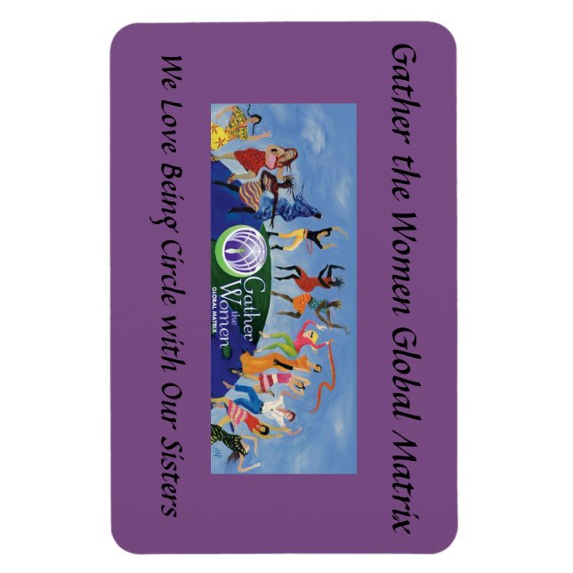Magnet Flexible Rassemblez l'aimant des soeurs cercles de femmes (Vertical)