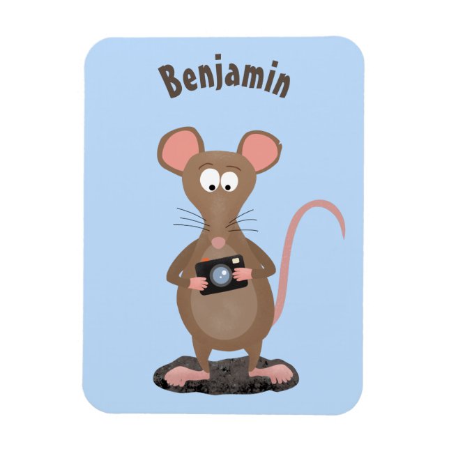 Magnet Flexible Rat drôle avec dessin animé de la caméra (Vertical)