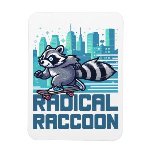 Magnet Flexible Raton laveur radical skateboardeur urbain
