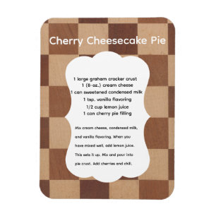 Magnet Flexible Recette de cheesecake aux cerises