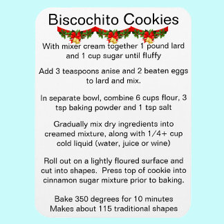 Magnet Flexible Recette officielle du cookie Biscochito du Nouveau