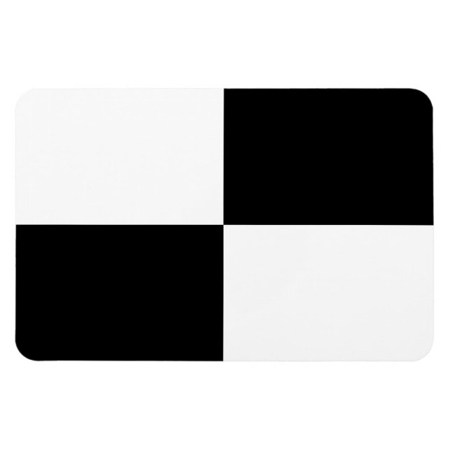 Magnet Flexible Rectangles noir et blanc (Horizontal)