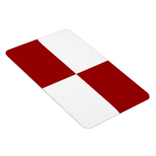 Magnet Flexible Rectangles rouges et blancs