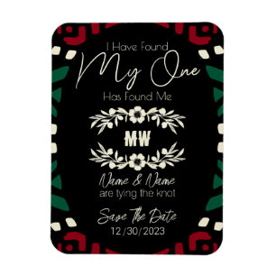 Magnet Flexible Red Black Green Tribal African Enregistrer la date