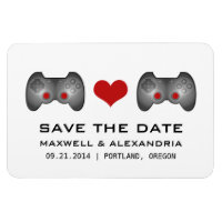 Red Cute Gamer Enregistrer l'aimant de date