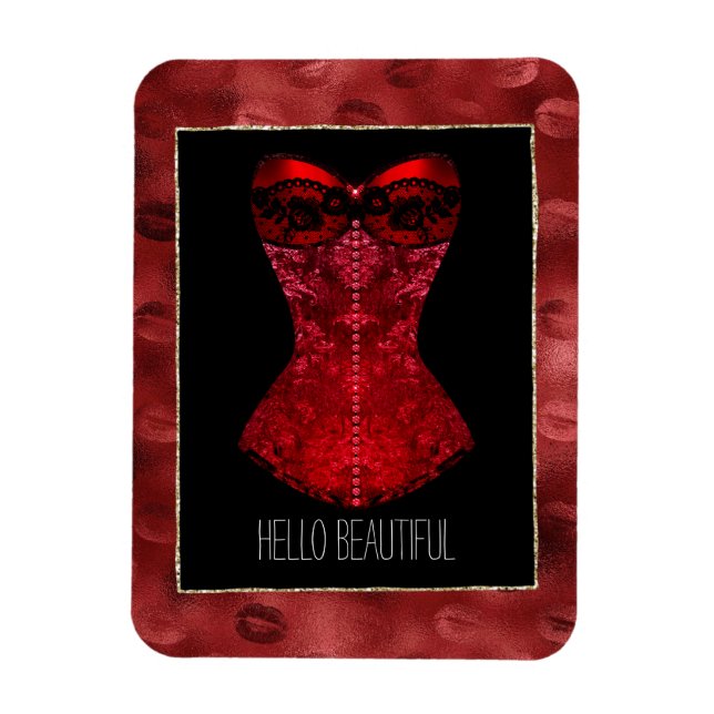 Magnet Flexible Red Lips Corset  (Vertical)