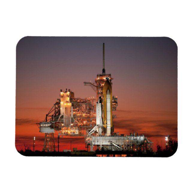 Magnet Flexible Red Sky for Space Shuttle Atlantis Launch (Horizontal)