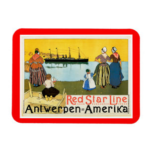 Magnet Flexible Red Star Line ~ Antwerpen-Amerika