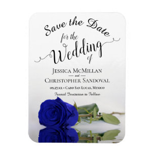 Magnet Flexible Refléter le mariage du Rose Royal Blue Enregistrer