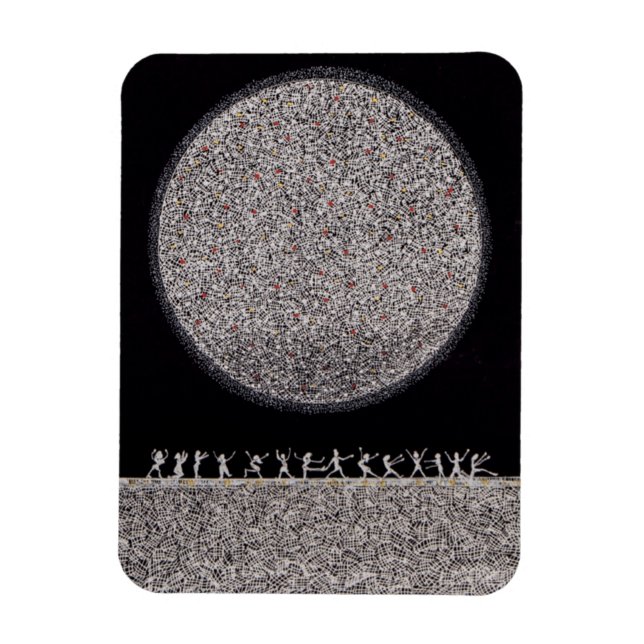 Magnet Flexible Réfrigérateur - Danser Sous La Lune D'Argent (Vertical)