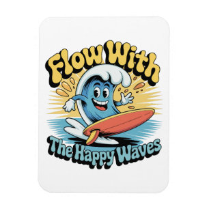 Magnet Flexible Réfrigérateur Flow With The Happy Waves 