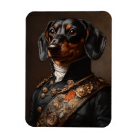 Regal Dachshund en uniforme militaire napoléonien