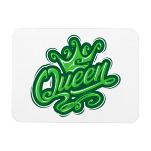 Magnet Flexible Reine avec couronne, conception de la typographie