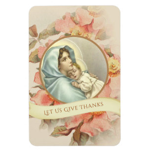Magnet Flexible Religieux Catholique Vierge Marie Bébé Jésus