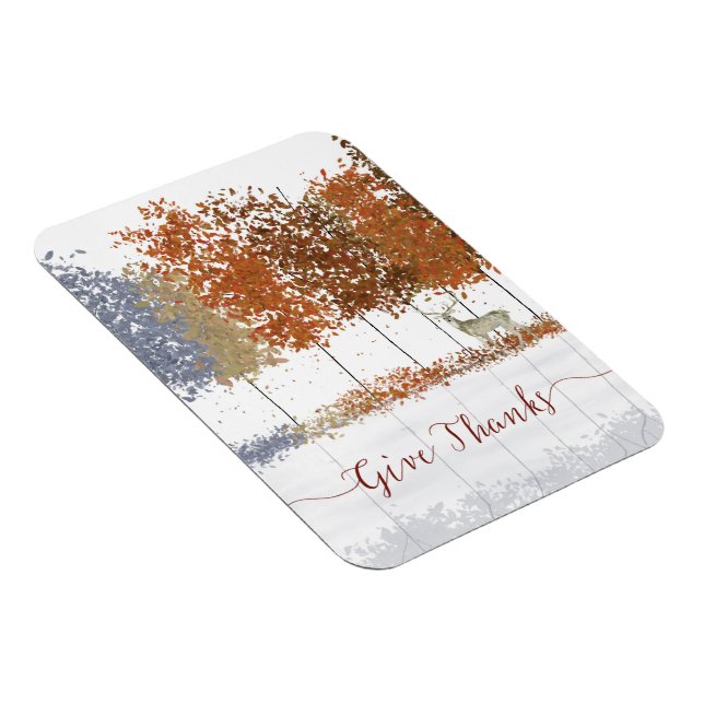 Magnet Flexible Remerciez Thanksgiving Trees et Lone Deer (Côté Droit)