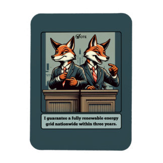 Magnet Flexible Renard présidentiel - Drôle animal de satire polit