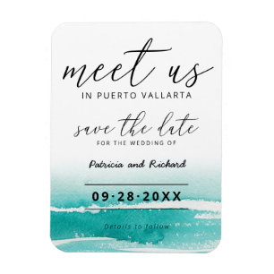 Magnet Flexible Rencontrez-Nous À La Destination Mariage Teal Save