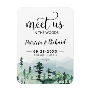 Magnet Flexible Rencontrez-Nous Dans Les Bois Mariage Extérieur En