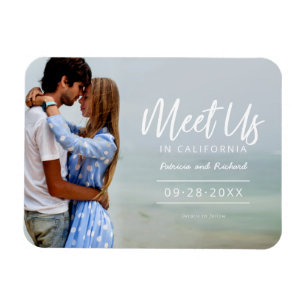 Magnet Flexible Rencontrez-Nous Lors D'un Mariage De Destination E