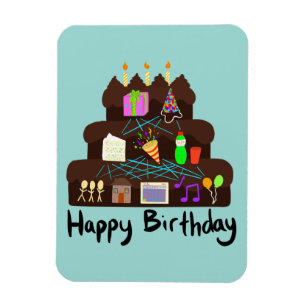 Magnet Flexible Réseau de neurones d'anniversaire geek