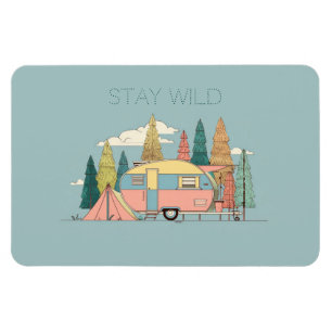 Magnet Flexible Reste Sauvage Campeur – Jolie Étiquette Cadeau pou