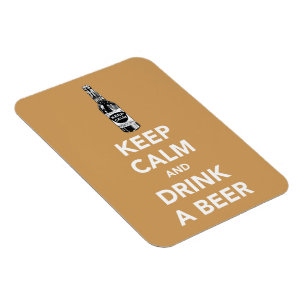 Magnet Flexible Restez calme et buvez un aimant photo bière