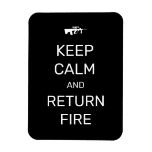 Magnet Flexible Restez calme et retournez en feu