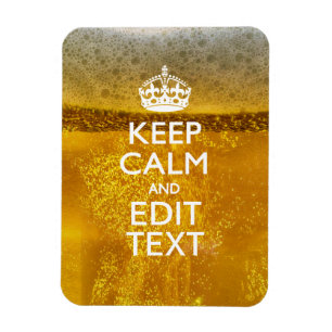Magnet Flexible Restez calme et votre texte pour une bonne bière