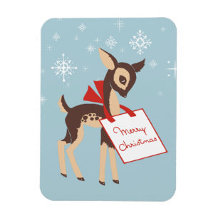 Magnet Flexible Retro Baby Reindeer   Aimant flexible de Noël