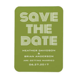 Magnet Flexible Rétro Enregistrer l'aimant de date, Vert olive