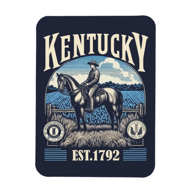 Magnet Flexible Retro Kentucky (Vertical)