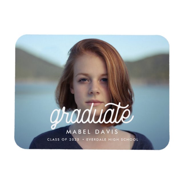 Magnet Flexible Retro minimaliste Diplôme photo (Horizontal)