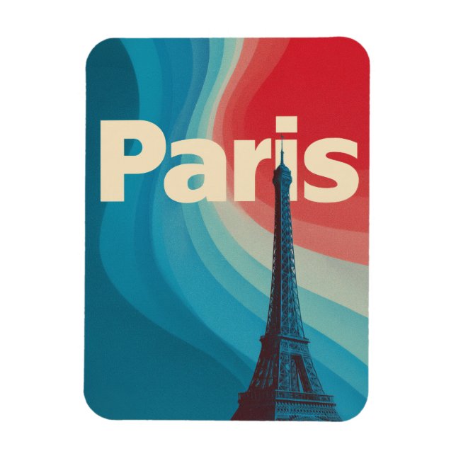 Magnet Flexible Retro Paris (Vertical)