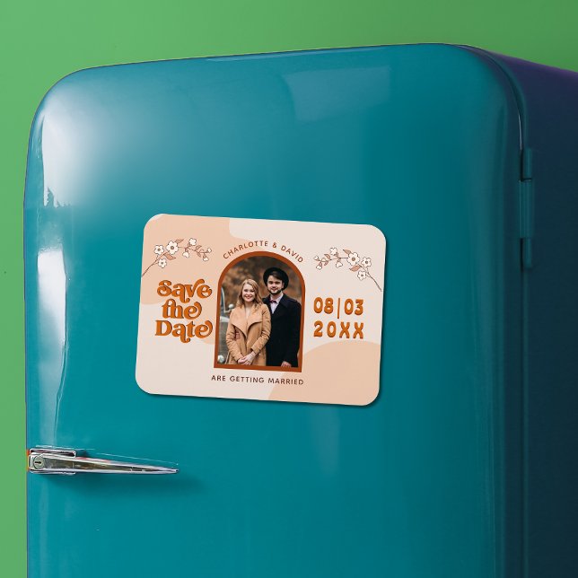 Magnet Flexible Retro Seventies Arched Photo Boho Enregistrer la d (Créateur téléchargé)