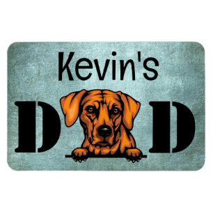 Magnet Flexible Rhodesian Ridgeback Peeking papa personnalisé