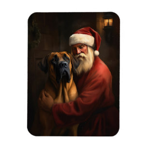 Magnet Flexible Rhodésien Ridgeback Père Noël Noël Fête de Christm