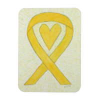 Ribbon de sensibilisation jaune Coeur sur mesure A