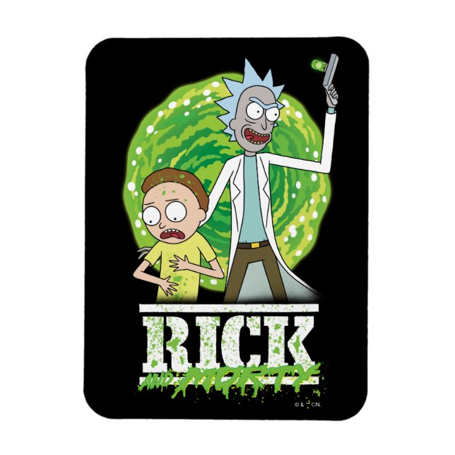 Magnet Flexible RICK ET MORTY™ | Éclat vert (Vertical)