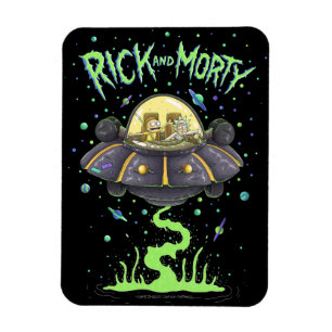 Magnet Flexible RICK ET MORTY™  Graphique de vol spatial illustr