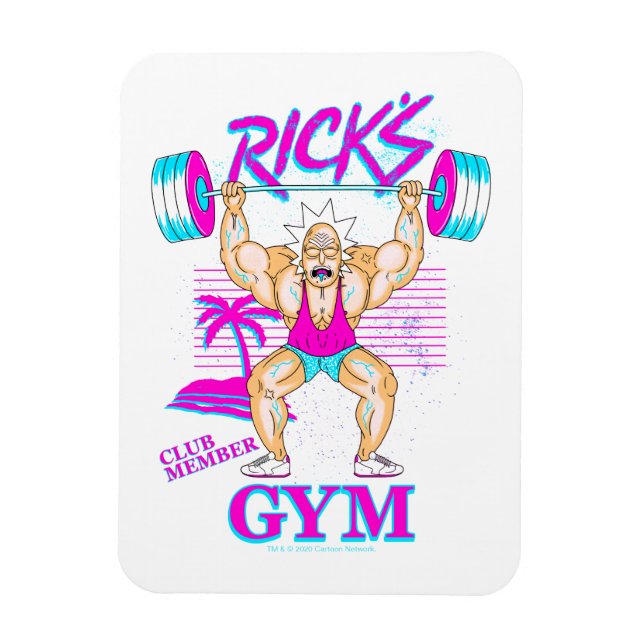 Magnet Flexible RICK ET MORTY™| Membre Rick's Gym Club (Vertical)